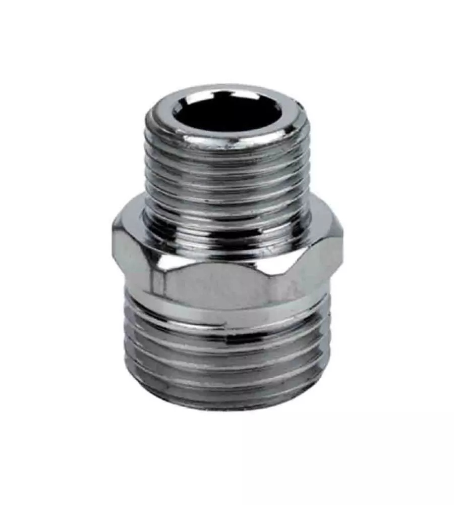 VITE DOPPIA RIDOTTA OTTONE CROMATO 3/8x1/2 CAR